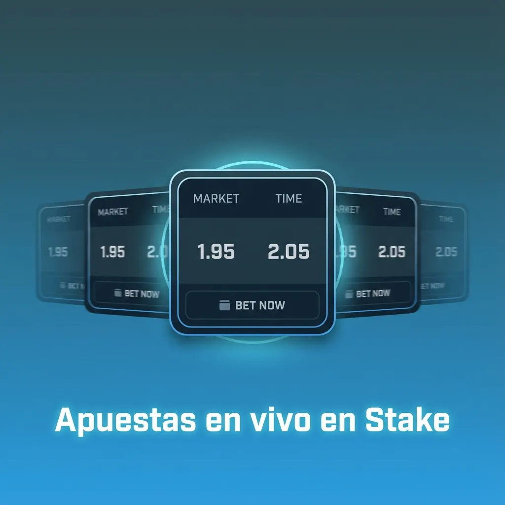 Interfaz de apuestas en vivo de Stake con partidos, cuotas en tiempo real y deportes como fútbol, tenis, básquet y eSports