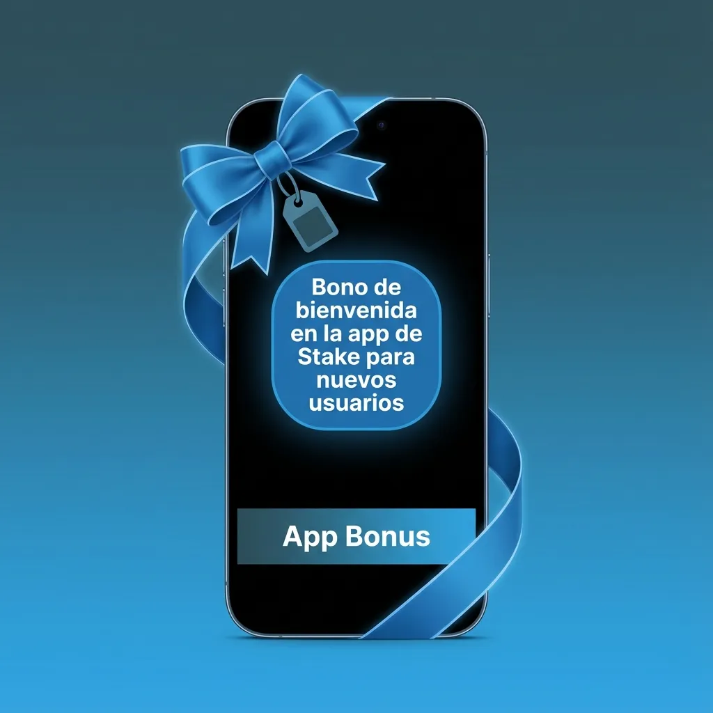 Pantalla de la app Stake mostrando bono de bienvenida 200% hasta $300.000 para Deportes y Casino para nuevos usuarios