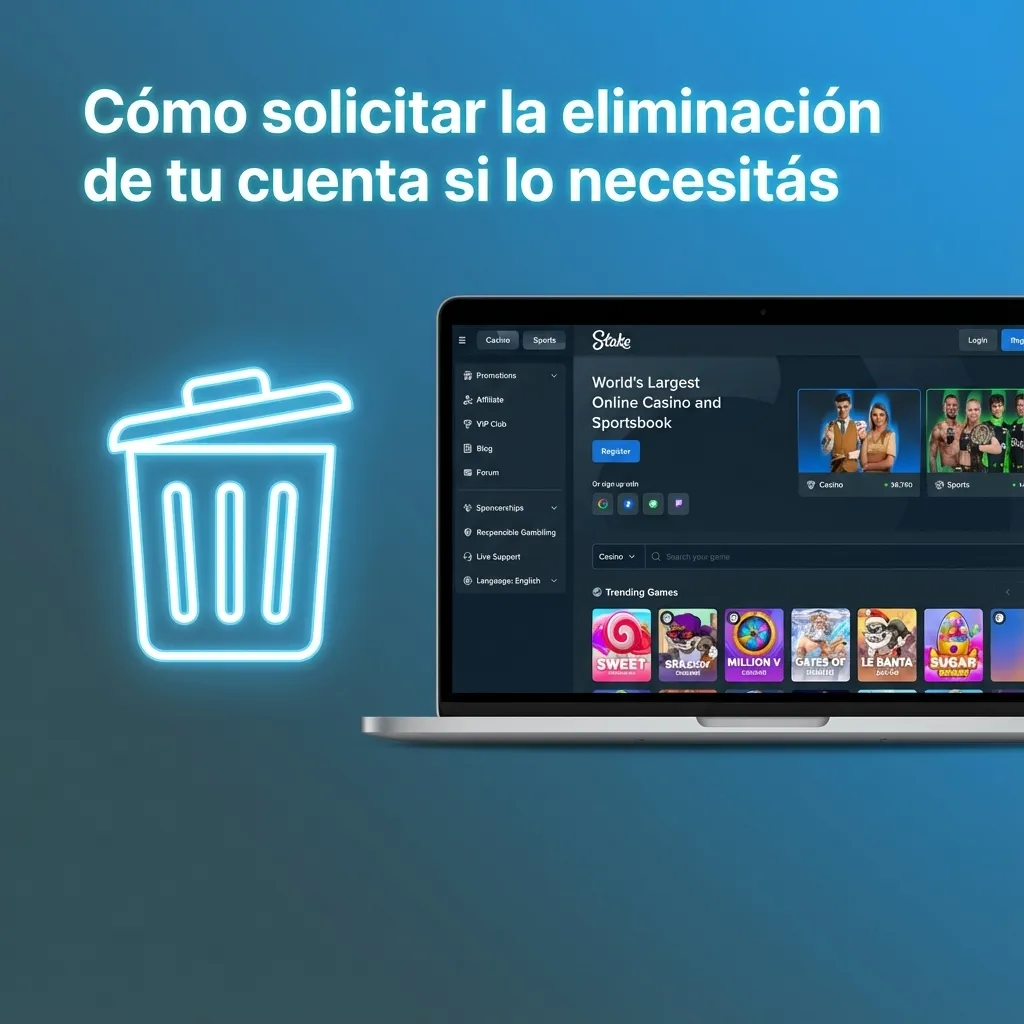 Ilustración sobre cómo solicitar el cierre de una cuenta de juego en línea paso a paso en la plataforma
