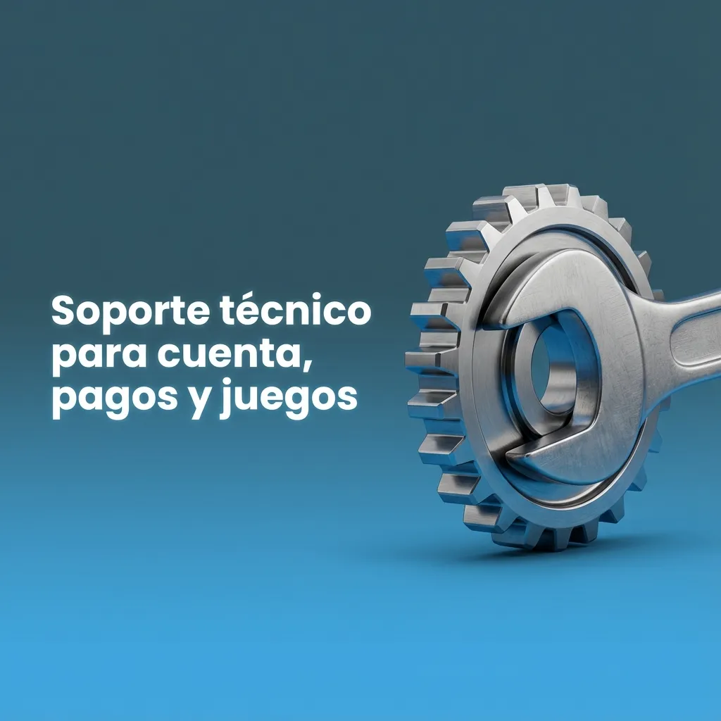 Ilustración de soporte técnico atendiendo problemas de cuenta, pagos y juegos en línea con iconos de ayuda y dispositivos