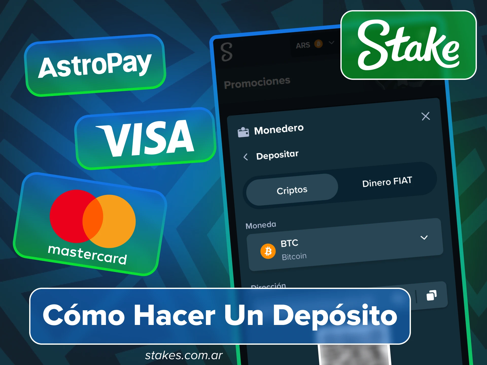 Tutorial paso a paso para realizar depósitos de dinero de forma segura en la app de Stake Argentina.