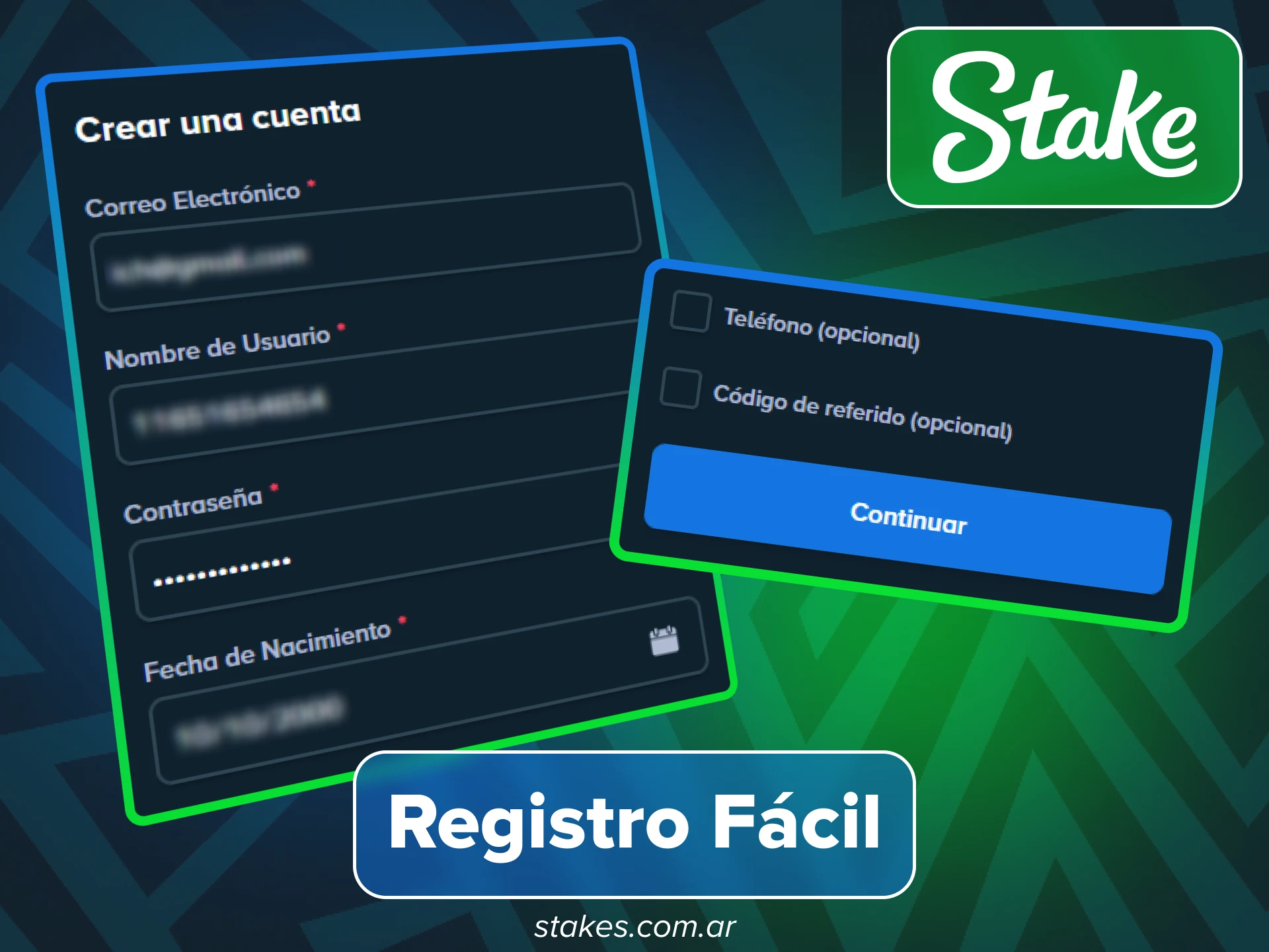 Guía paso a paso para crear una cuenta nueva en Stake Argentina.
