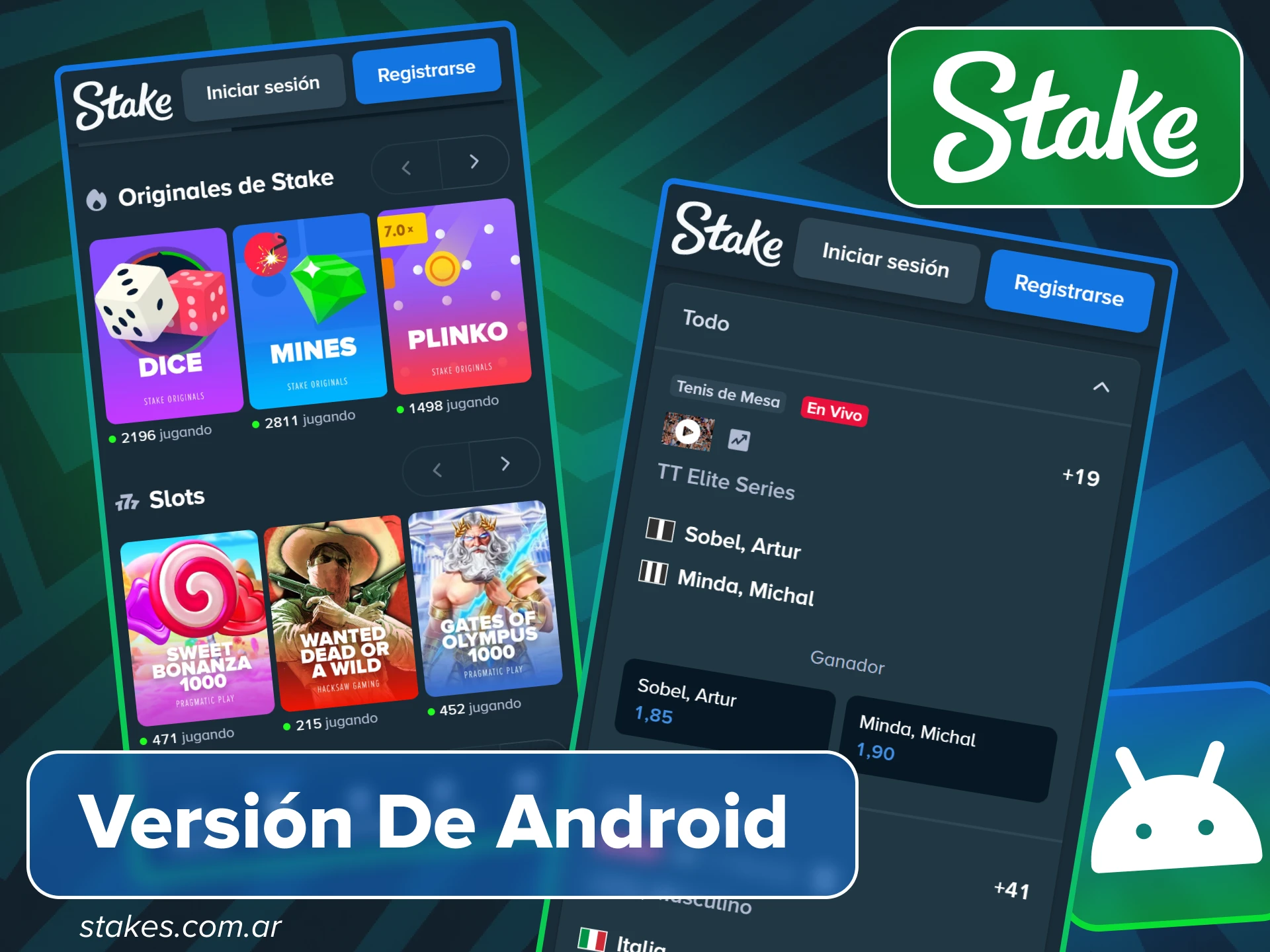 Descarga del archivo APK de Stake Argentina para teléfonos y tabletas con sistema Android.