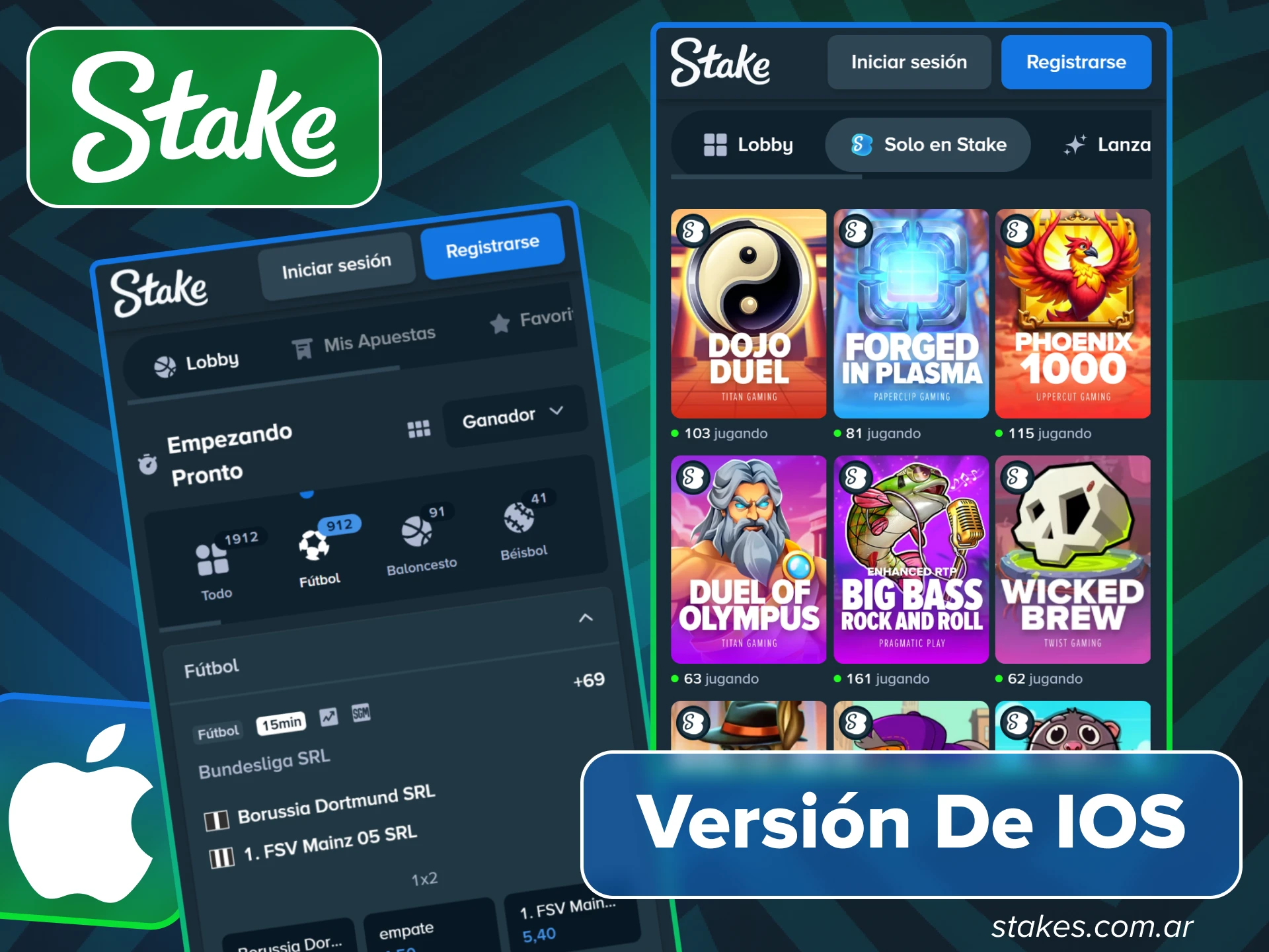 Instalación de la aplicación de Stake Argentina optimizada para dispositivos iPhone y iPad.