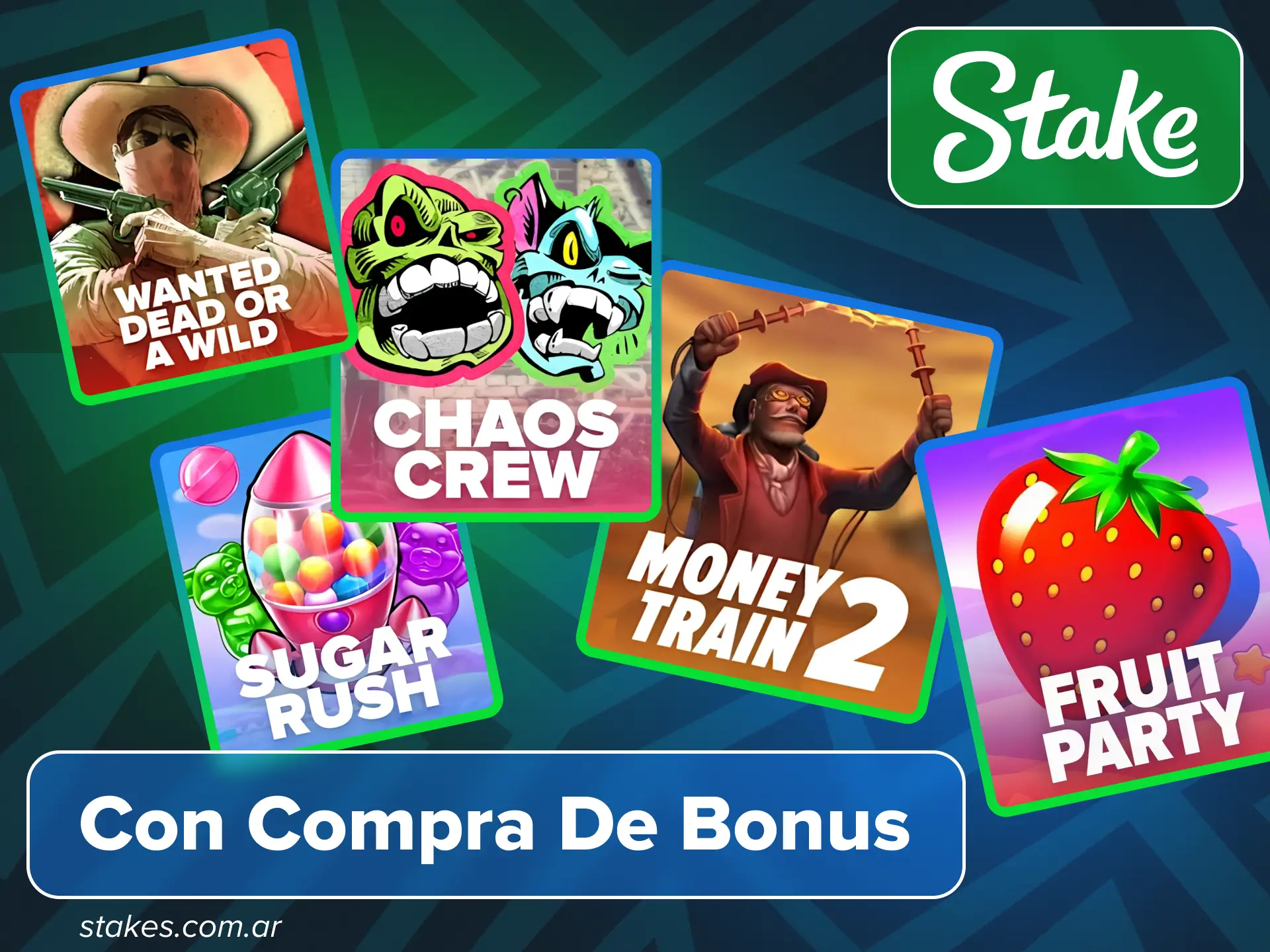 Usa la compra de bonus en sitio oficial de Stake.