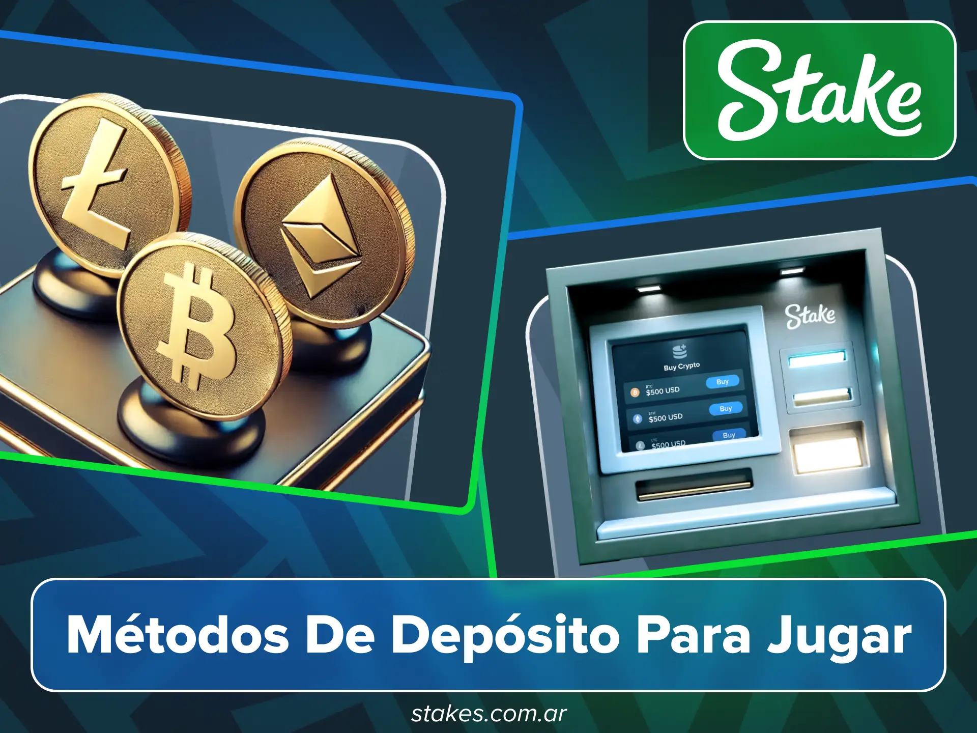 Realiza depósitos para slots en el sitio oficial de Stake.