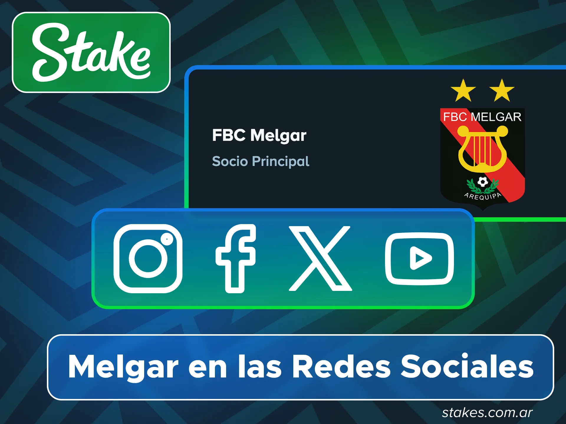 Seguí el día a día del equipo a través de sus canales oficiales y no te pierdas ninguna novedad sobre esta colaboración con Stake.