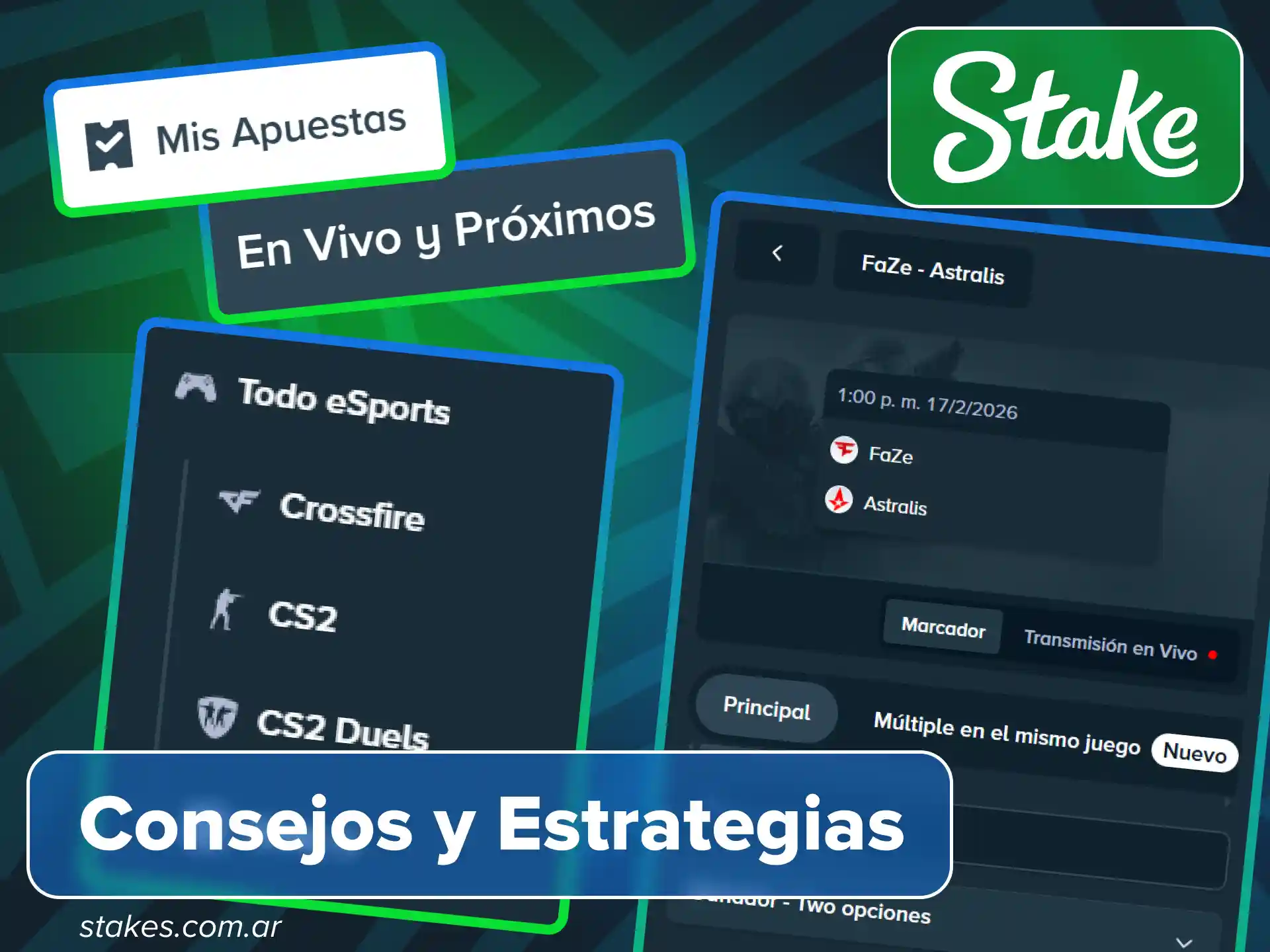 Sigue consejos de apuestas en el sitio oficial de Stake.