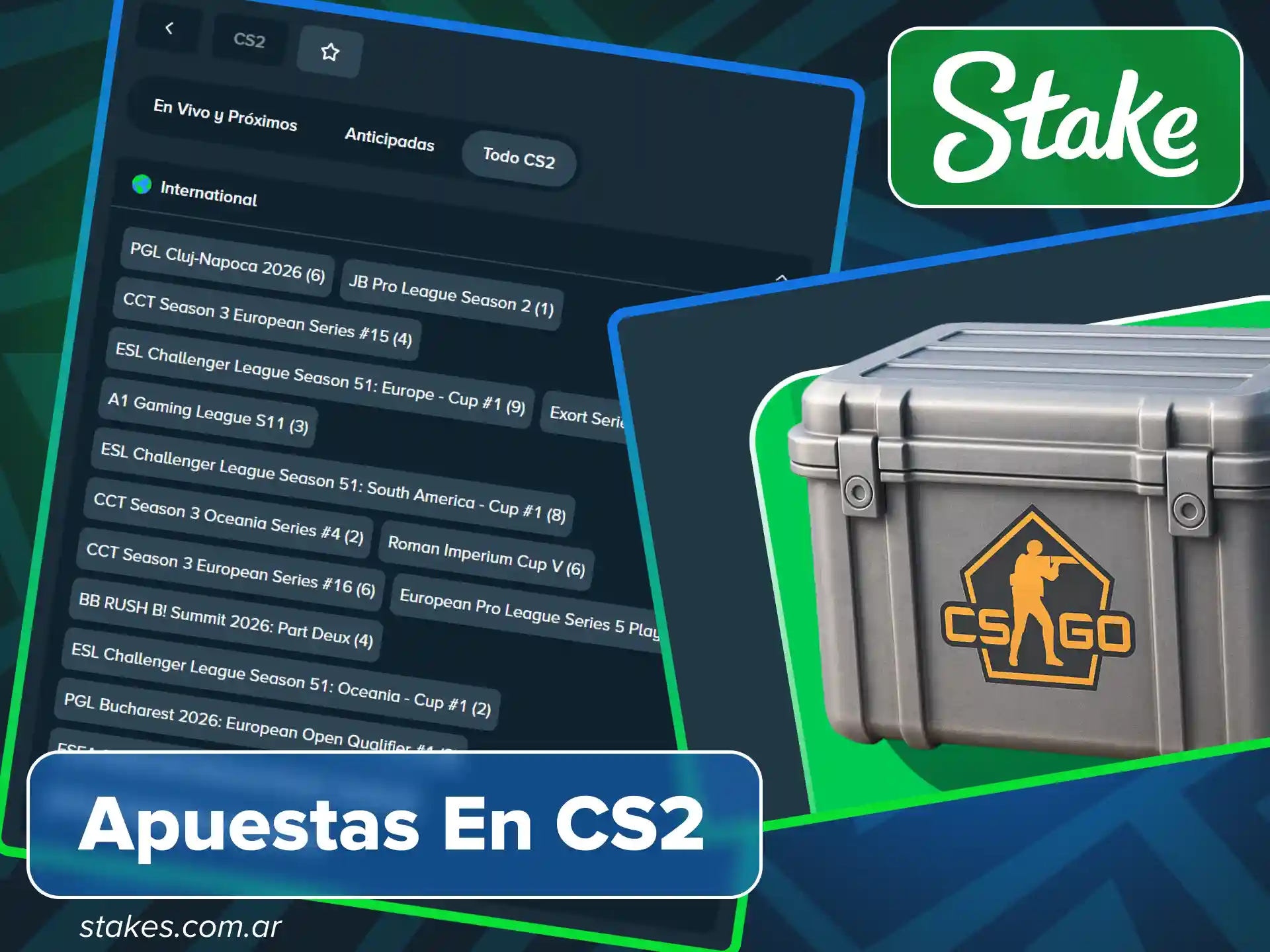 Apuesta en Counter Strike en el sitio oficial de Stake.