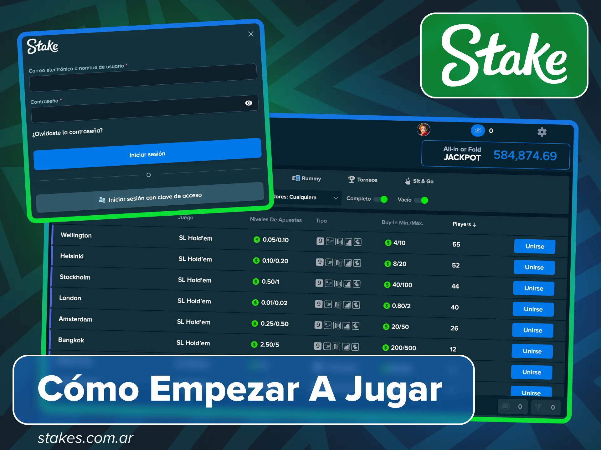 Aprende cómo empezar a jugar al póker en Stake de forma sencilla.
