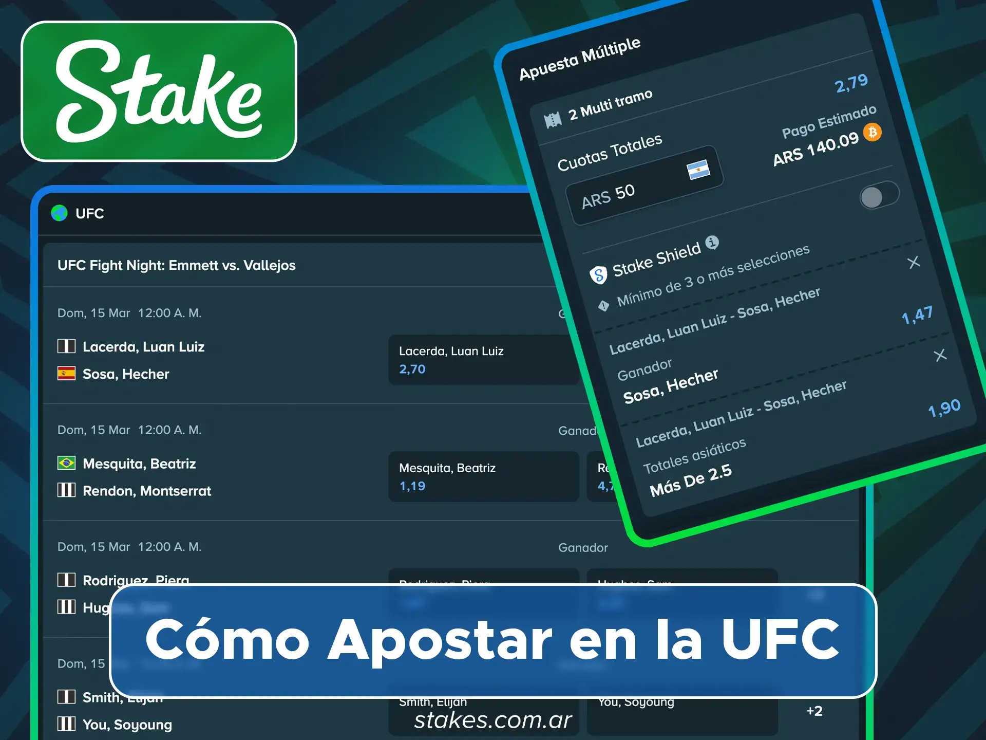 Aprendé a navegar por los mercados de combate en Stake para realizar tus pronósticos en las peleas más esperadas.