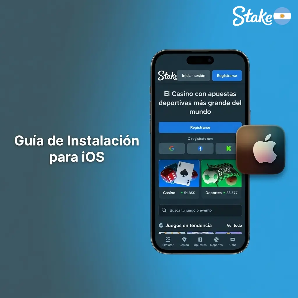 Guía para instalar la PWA de Stake en iPhone iOS desde Safari y agregarla a la pantalla de inicio
